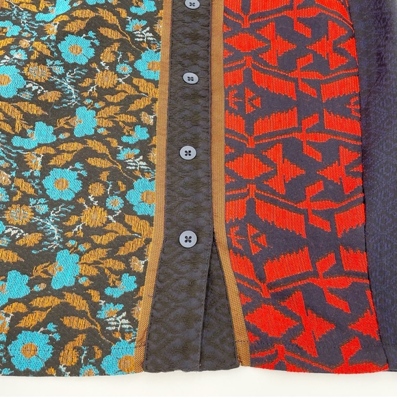Anthropologie Dolan Left Coast Collection Jacquard Skirt Mixed Print Size Small - Picture 9 of 11